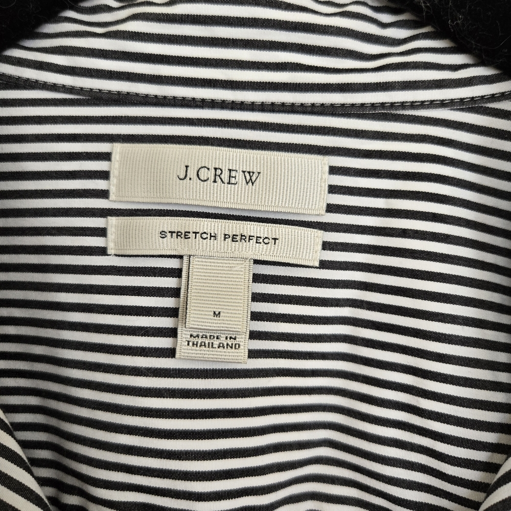 JCrew Navy and White striped button up - Picture 2 of 4